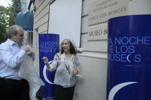 El ministro Lombardi preinauguró el Museo Borges junto a María Kodama