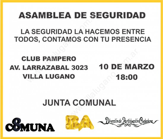 Asamblea de Seguridad en la Comuna 8 Asamblea de Seguridad en la Comuna 8