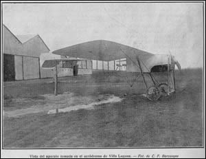 Un Castaibert IV en el Aerodromo de Villa Lugano, en 1912