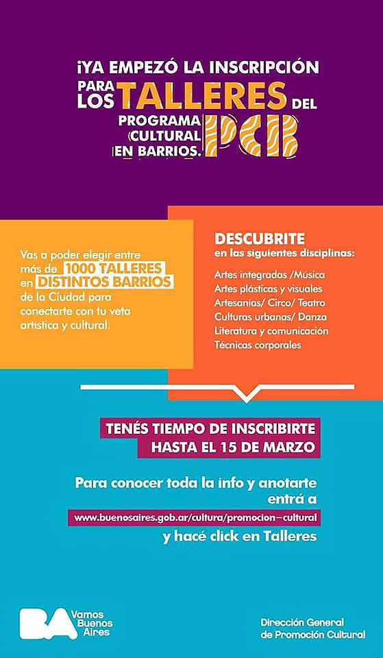 VillaLugano.com - Abrió la Inscripción para los Talleres Gratuitos del ...