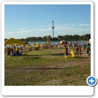 Panormica de Buenos Aires Playa junto al lago Lugano, en un rincn tranquilo del Parque Roca.